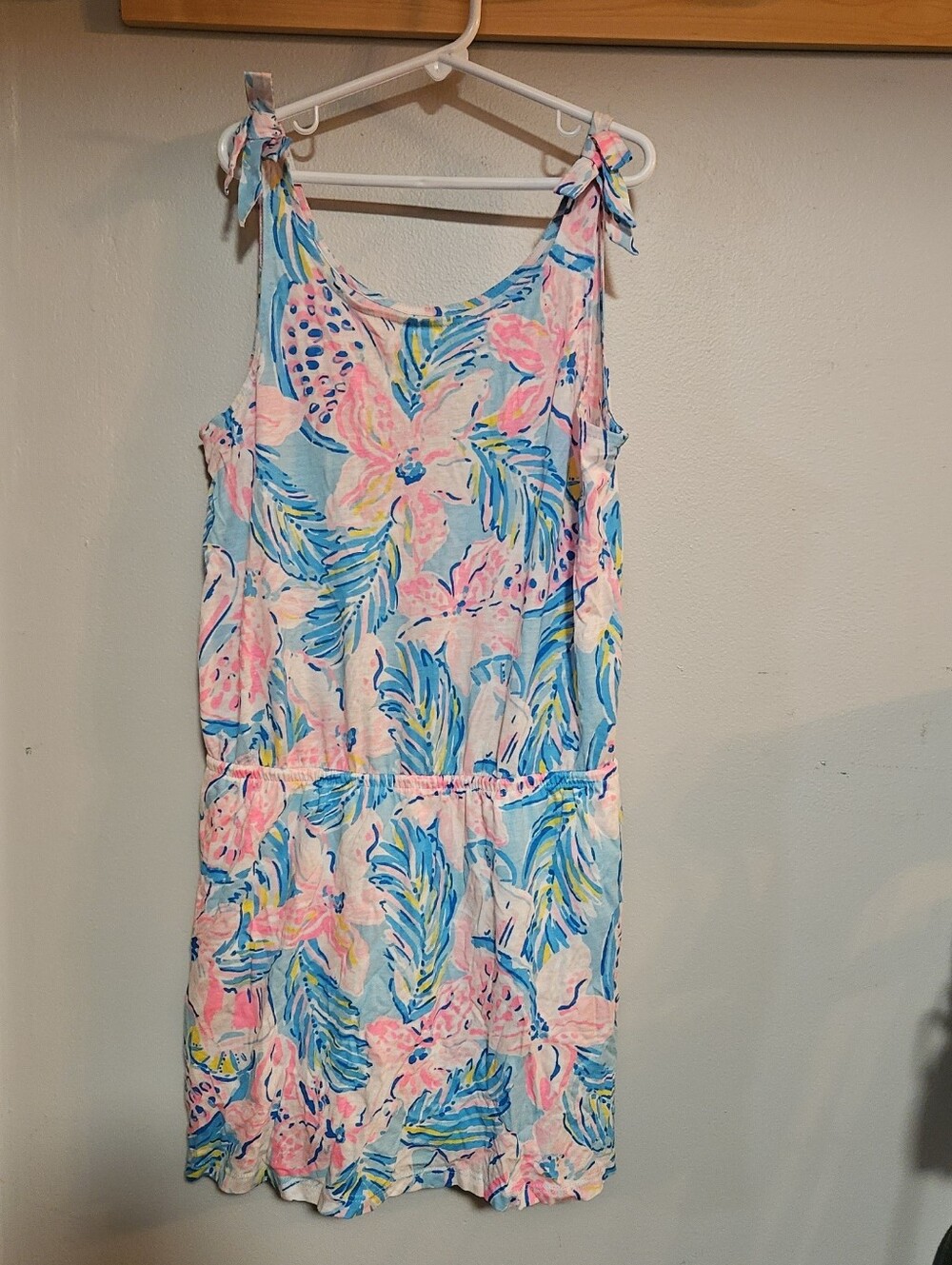 Lilly Pylitzer Sleeveless Floral Bow Shoulder Sundress